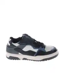 Wehkamp Hip leren sneakers blauw/wit aanbieding