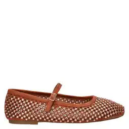 Wehkamp Nelson ballerina's met strass cognac aanbieding
