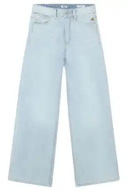 Wehkamp Indian Blue Jeans highwaist wide leg jeans light blue denim aanbieding
