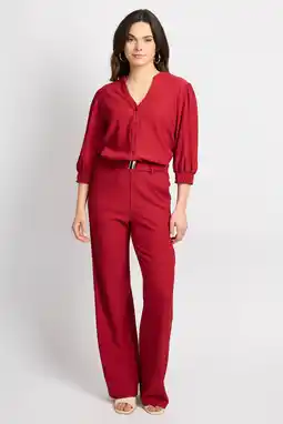 Wehkamp CS the Label regularwaist broek rood aanbieding