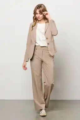 Wehkamp Co Woman relaxed regularwaist casual broek taupe aanbieding