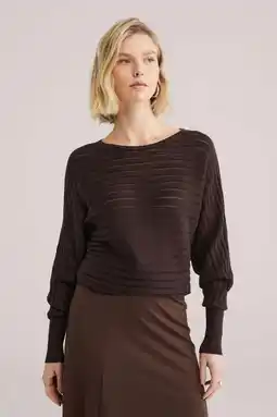 Wehkamp WE Fashion pullover donkerbruin aanbieding