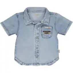 Wehkamp BESS regular casual overhemd light blue denim aanbieding