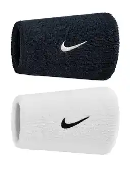Wehkamp Nike polsbandjes - Swoosh Classic Doublewide zwart/wit (set van 2) aanbieding
