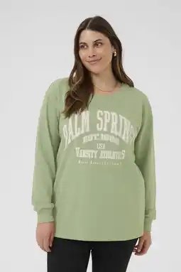 Wehkamp Kaffe Curve sweater groen aanbieding