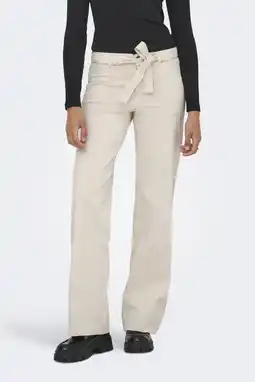 Wehkamp ONLY highwaist wide leg jeans ecru aanbieding