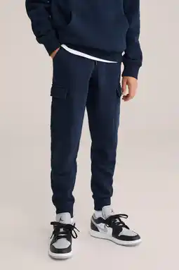 Wehkamp WE Fashion Blue Ridge slim sweatpants donkerblauw aanbieding