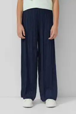 Wehkamp s.Oliver wide leg casual broek donkerblauw aanbieding