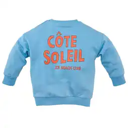Wehkamp Z8 mini sweater Gies met backprint blauw/oranje aanbieding