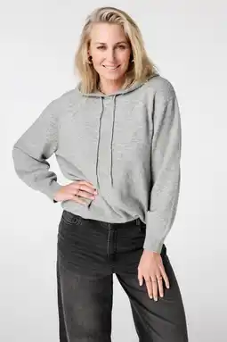 Wehkamp MS Mode hoodie grijs aanbieding