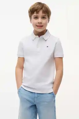 Wehkamp Tommy Hilfiger piqué polo wit aanbieding