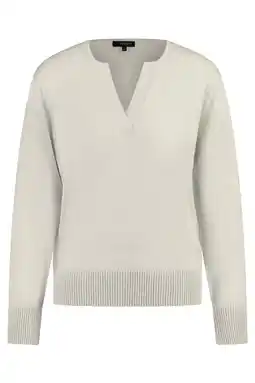Wehkamp Claudia Sträter pullover ecru gebreid aanbieding
