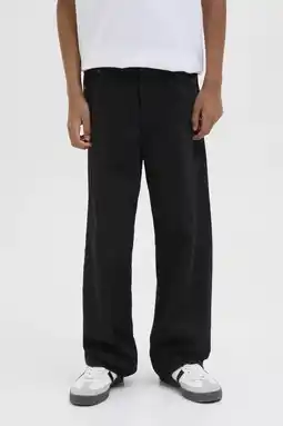 Wehkamp JACK & JONES JUNIOR highwaist baggy jeans black denim aanbieding
