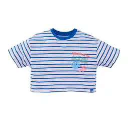 Wehkamp Z8 kids cropped T-shirt Mint blauw/wit aanbieding