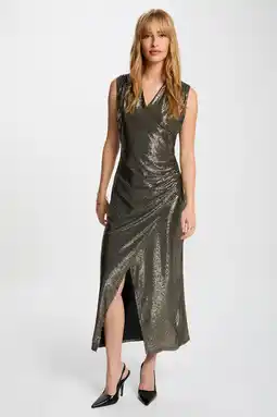 Wehkamp Morgan midi jurk met glitter zwart aanbieding