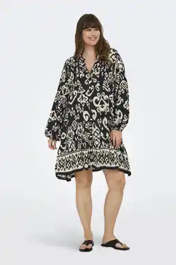 Wehkamp ONLY CARMAKOMA blousejurk zwart aanbieding