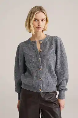 Wehkamp WE Fashion gebreid vest grijs aanbieding
