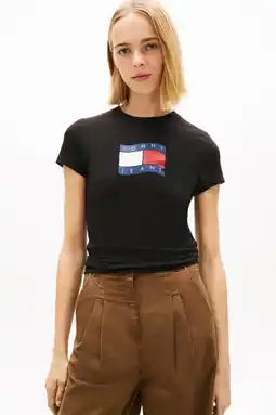 Wehkamp Tommy Jeans T-shirt zwart aanbieding