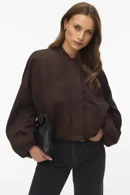 Wehkamp VERO MODA bomberjack donkerbruin aanbieding