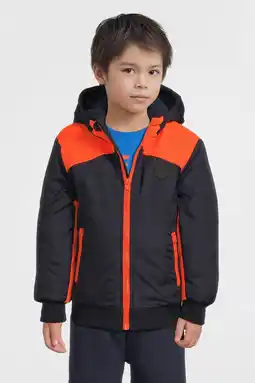 Wehkamp Orange Stars jas met contrasterende detail zwart/oranje aanbieding
