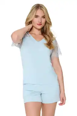 Wehkamp LingaDore shortama lichtblauw aanbieding
