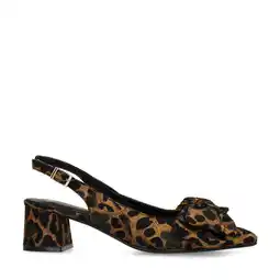 Wehkamp Manfield slingback pumps met panterprint cognac/zwart aanbieding