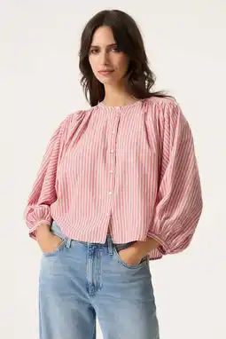 Wehkamp Garcia gestreepte blouse rood aanbieding
