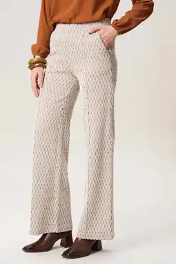 Wehkamp Miss Etam wide leg highwaist casual broek lichtbruin aanbieding