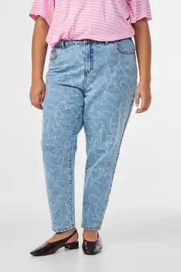Wehkamp Zizzi mom jeans light blue denim aanbieding