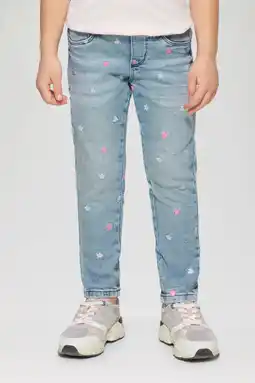 Wehkamp s.Oliver regular waist slim fit jeans light blue denim aanbieding