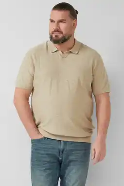 Wehkamp s.Oliver Big Size regular polo beige aanbieding