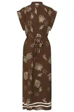 Wehkamp Saint Tropez midi jurk bruin aanbieding