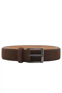 Wehkamp Mango Man suede riem bruin aanbieding