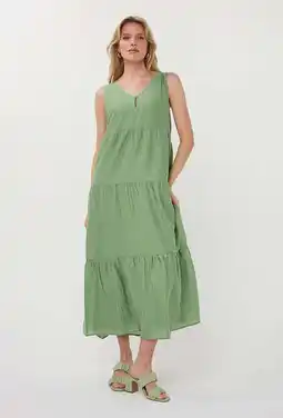 Wehkamp Esqualo midi jurk groen aanbieding