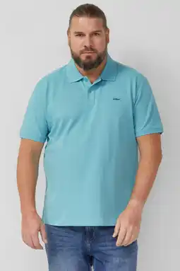 Wehkamp s.Oliver Big Size regular polo Plus Size turquoise aanbieding