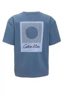 Wehkamp Calvin Klein T-shirt met backprint blauw aanbieding