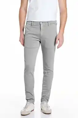 Wehkamp REPLAY ZEUMAR slim chino grijs aanbieding