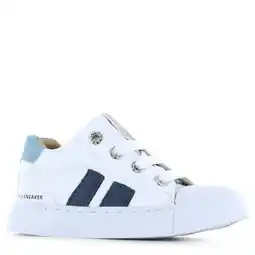 Wehkamp Shoesme leren sneakers wit/blauw aanbieding