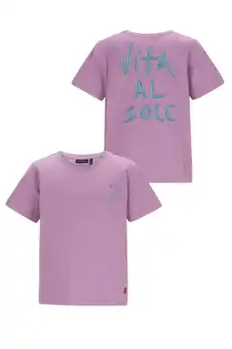 Wehkamp Like Flo Boys T-shirt met backprint lila aanbieding