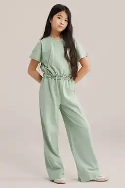 Wehkamp WE Fashion jumpsuit lichtgroen aanbieding