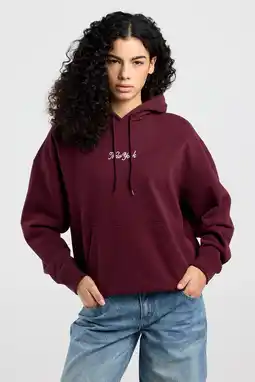 Wehkamp America Today hoodie met backprint donkerrood aanbieding