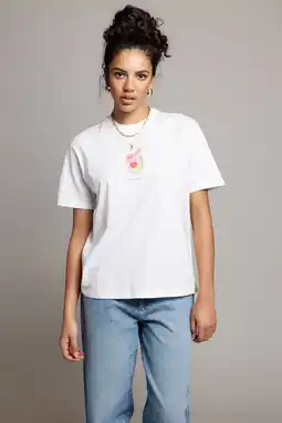 Wehkamp Pink Noir T-shirt met backprint ecru aanbieding
