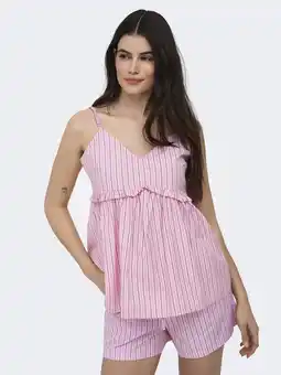 Wehkamp ONLY gestreepte top roze aanbieding