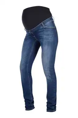 Wehkamp LOVE2WAIT highwaist zwangerschaps skinny jeans Plus medium blue denim aanbieding