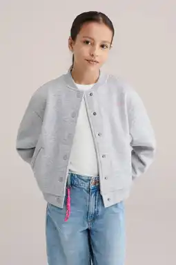 Wehkamp WE Fashion sweatvest met backprint grijs melange aanbieding