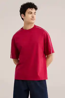 Wehkamp WE Fashion boxy T-shirt rood aanbieding