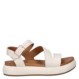 Wehkamp Nelson leren sandalen ecru aanbieding