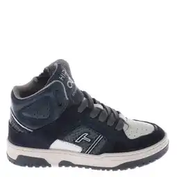 Wehkamp Hip leren sneakers donkerblauw aanbieding
