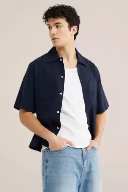 Wehkamp WE Fashion Blue Ridge relaxed casual overhemd donkerblauw aanbieding