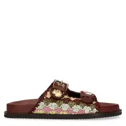 Wehkamp Sacha slippers donkerrood/meerkleurig aanbieding